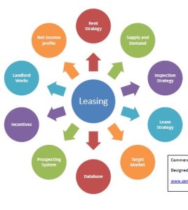 Commercial real estate leasing process chart