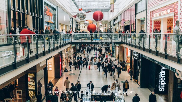 crowd in shopping centre