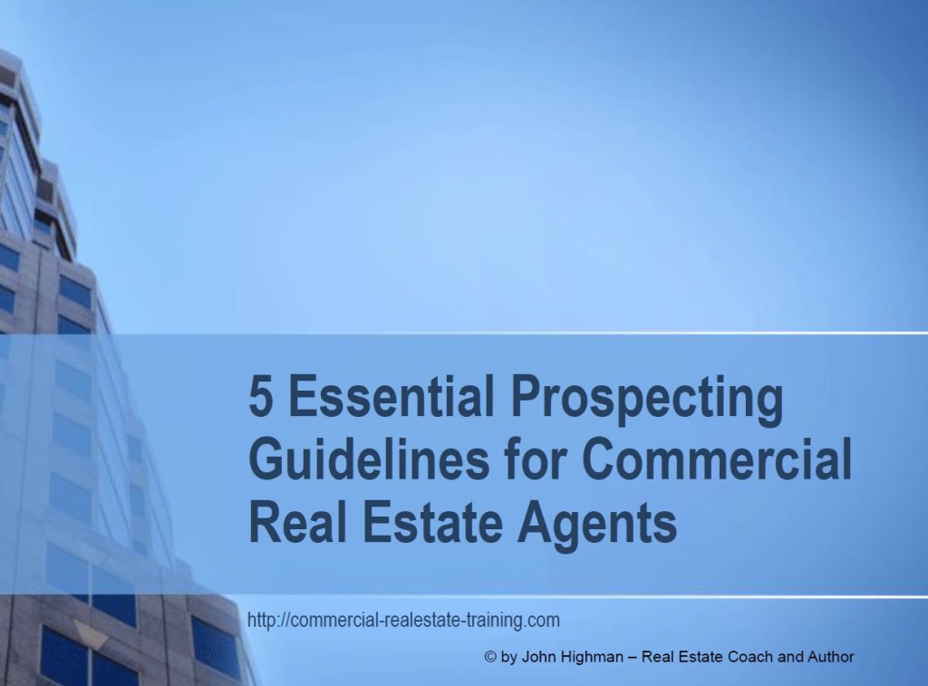 special report on prospecting guidelines for commercial real estate brokers