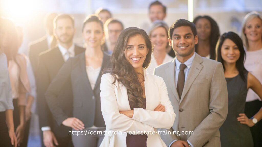 business people standing together