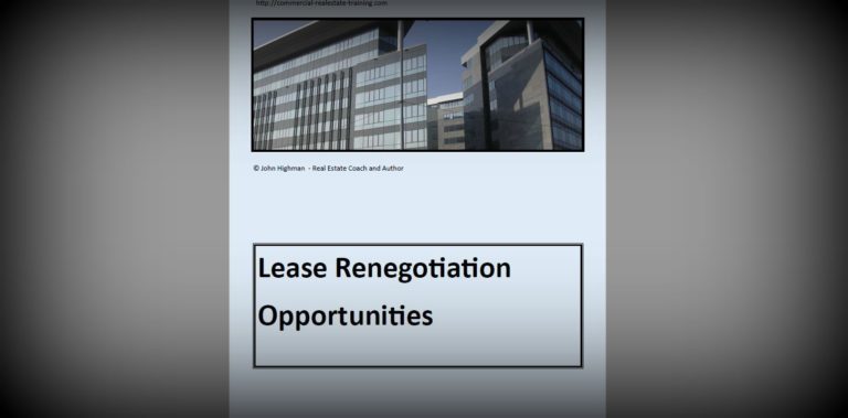 The Components and the Opportunities of a Commercial Lease Renegotiation