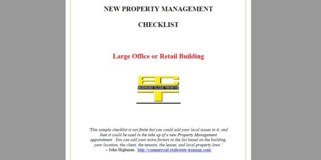property management handover checklist