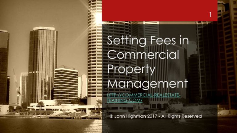 How to Set Professional Fees in Commercial Property Management