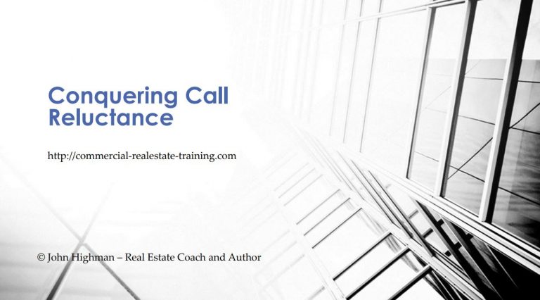 How You Can Solve Cold Call Reluctance Faster in Commercial Real Estate Brokerage