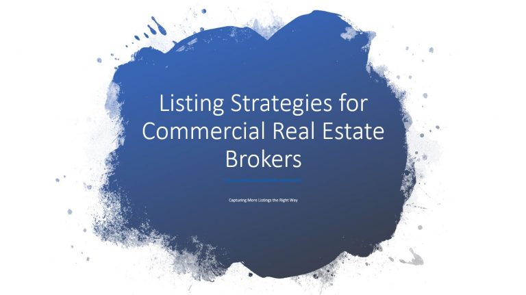 Commercial Real Estate Agents – What is a Listing Slump and How to Fix It