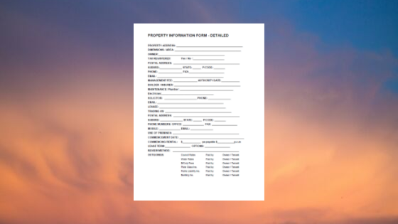 commercial property information form