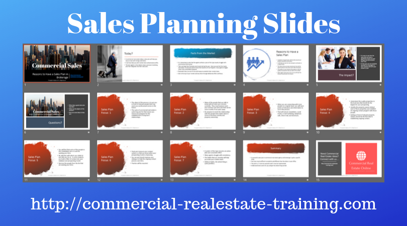 sales plan slides for commercial real estate
