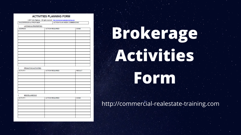 brokerage activities for real estate agents
