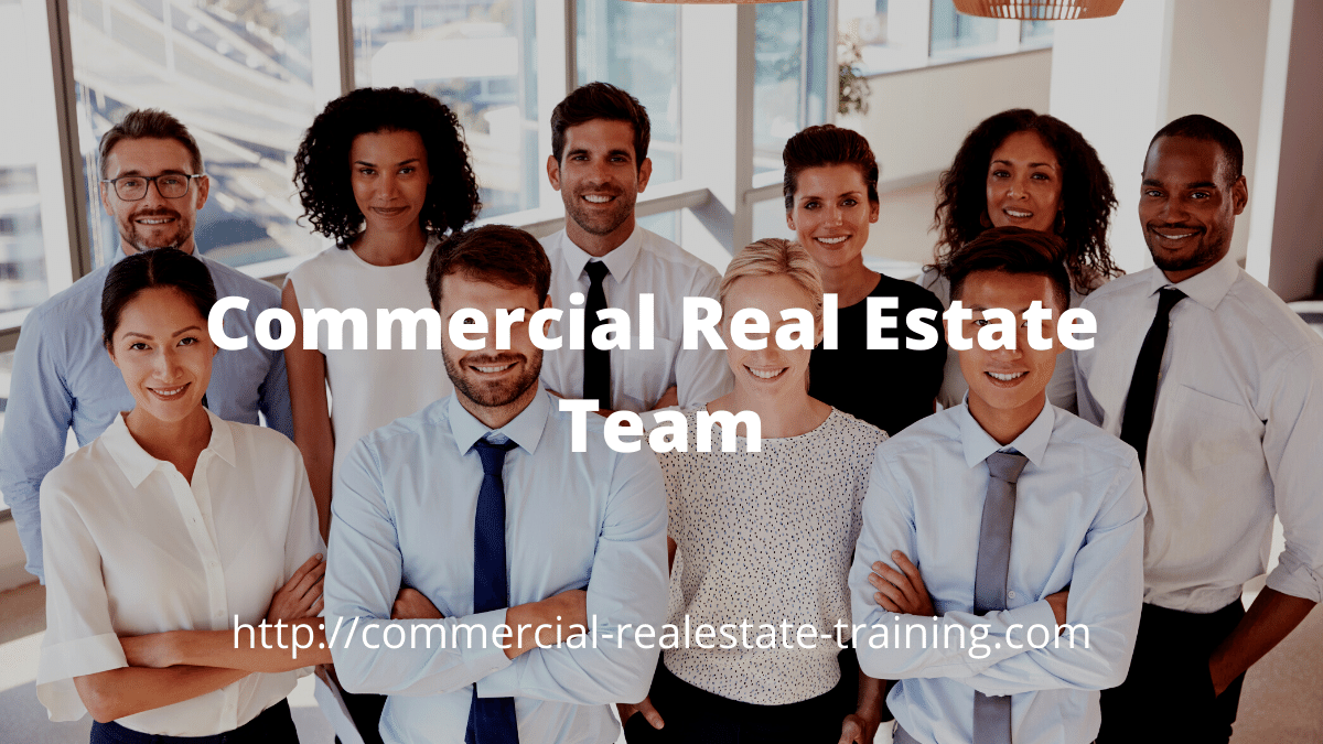 real estate team in group