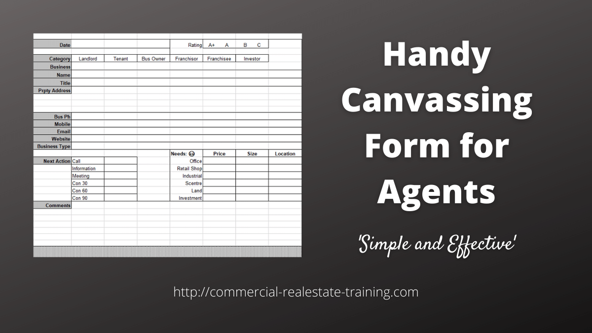 contact form for real estate canvassing