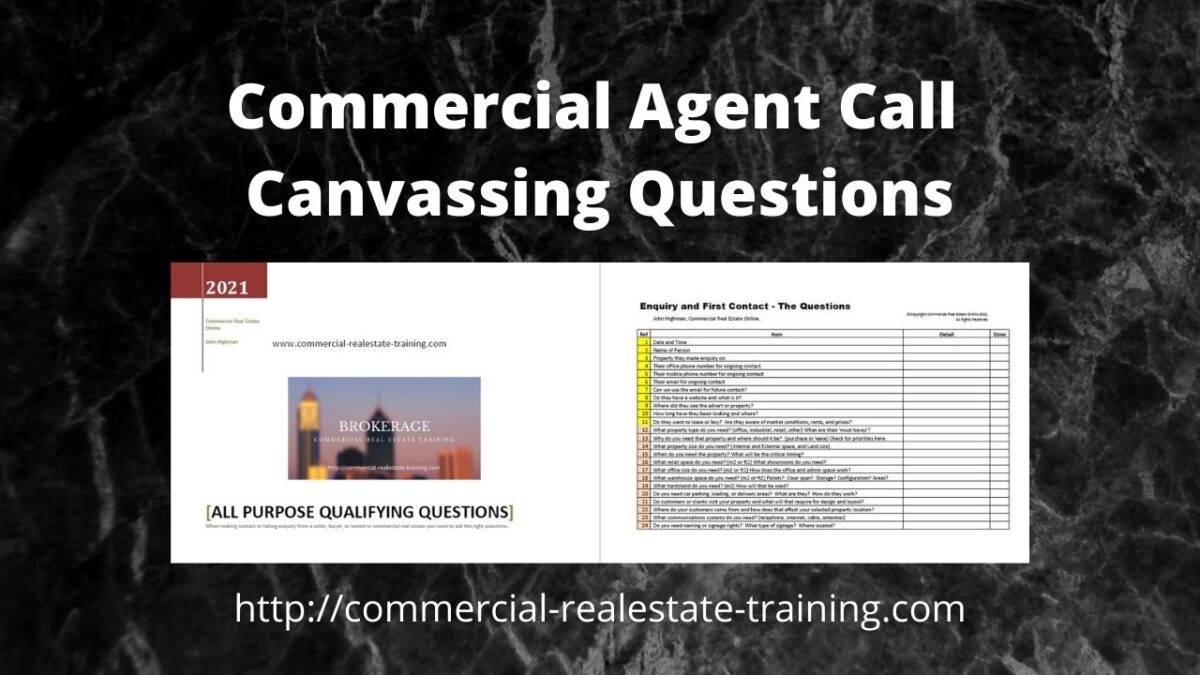 cold call questions for commercial real estate