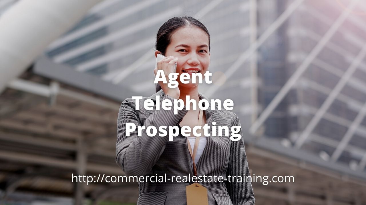 female real estate agent on telephone