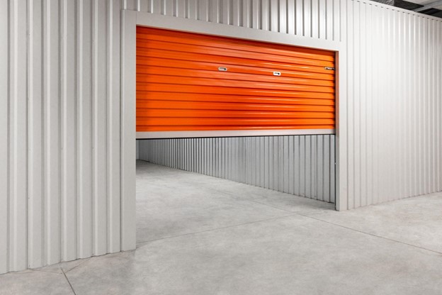 orange security roller door