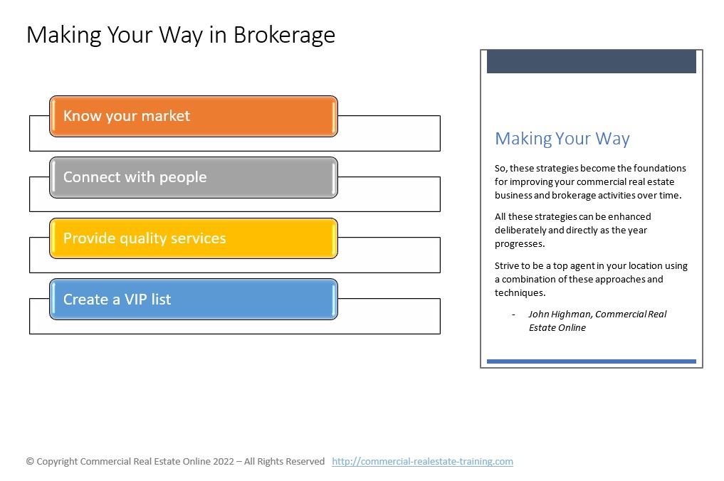 making your way in brokerage facts