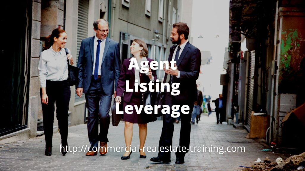 real estate agents walking and talking