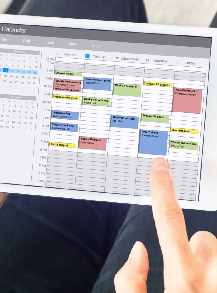 manage your diary and actions