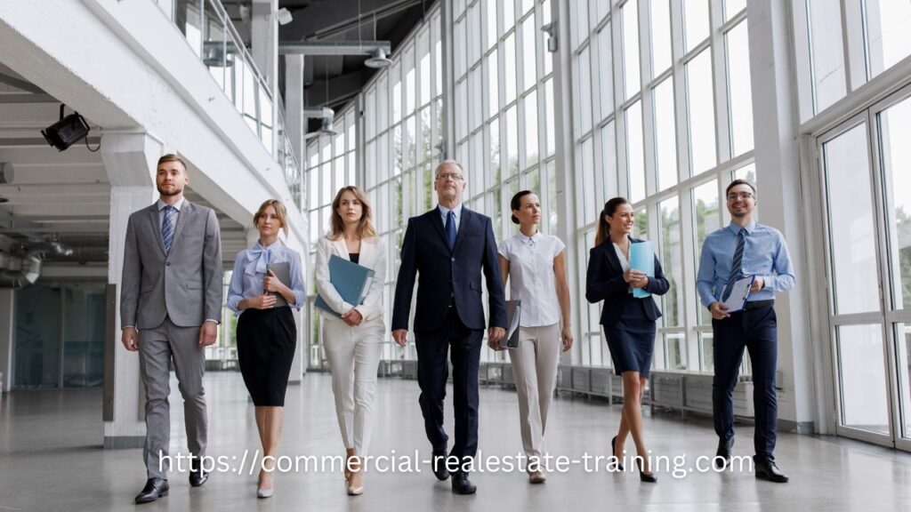 business people walking together