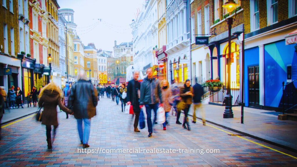 people walking in street