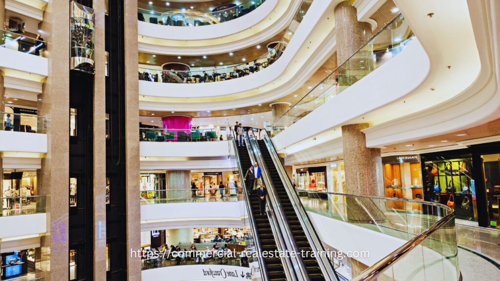 shopping centre escalators